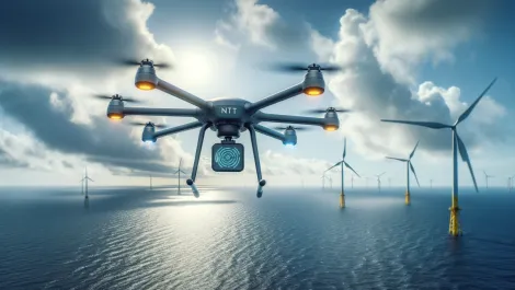 NTT unveils the world's first battery-free drone nav system